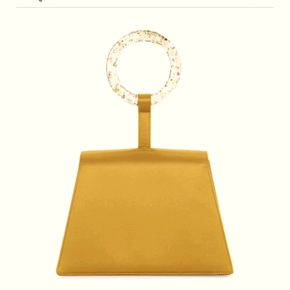 Satin gold bangle bag